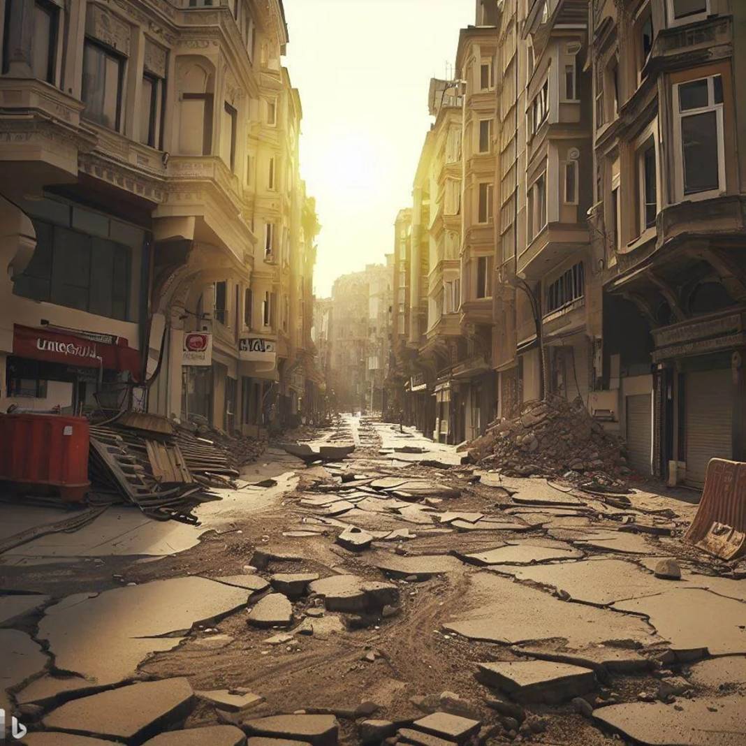 Yapay zeka İstanbul depremini çizdi: Tarihi yapılar ağır hasarlı, binalar enkaz olmuş! 16